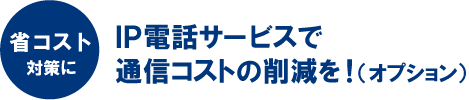 IP電話サービスで通信コストの削減を(オプション)
